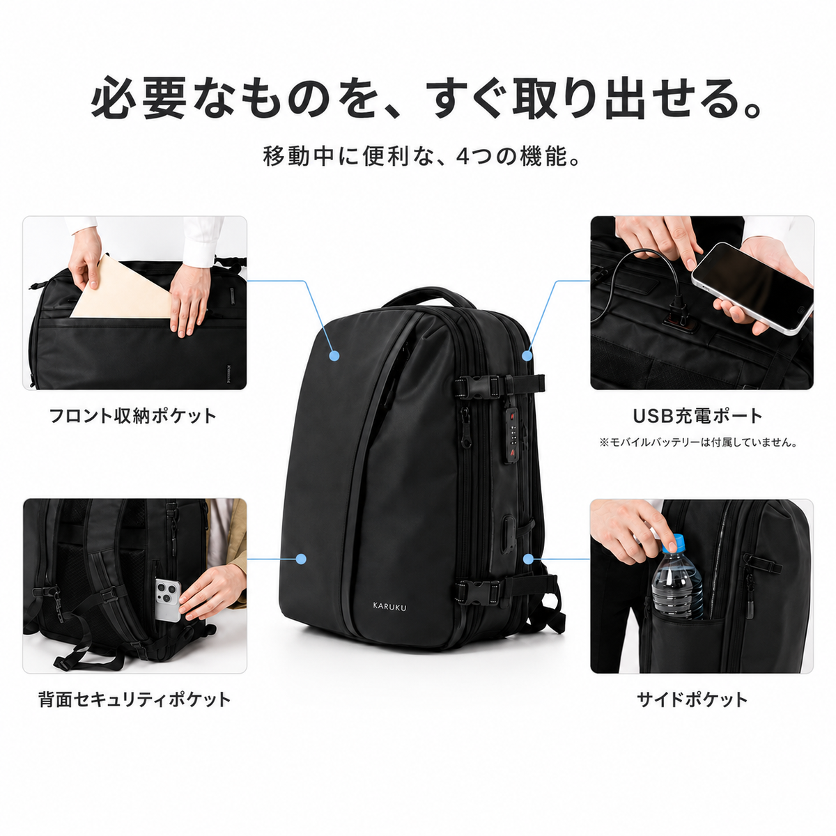 圧縮バックパック