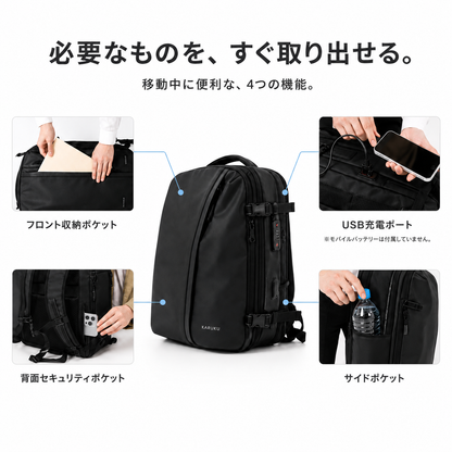 圧縮バックパック