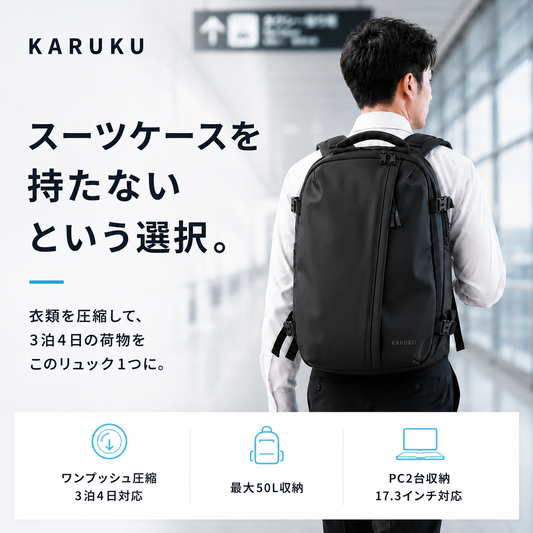 圧縮バックパック
