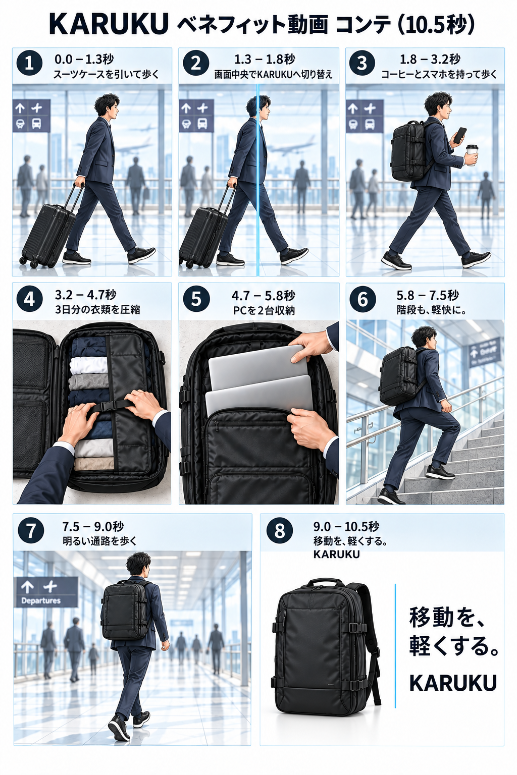 圧縮バックパック